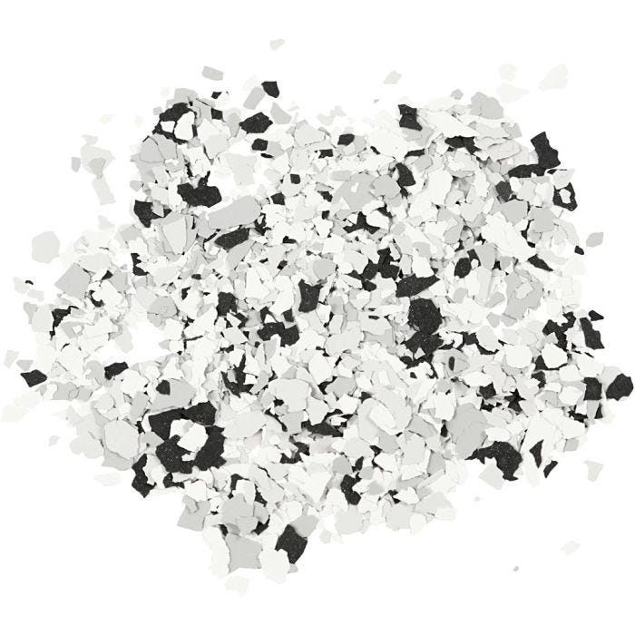 Terrazzo hiutaleet, musta, 90g/ 1 tb