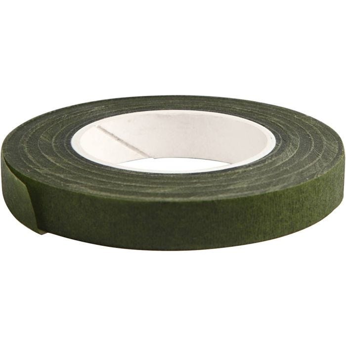Kukkateippi, Lev: 12 mm, tummanvihreä, 27 m/ 1 rll
