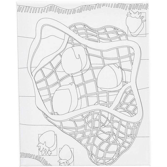 Printtikuvioitu maalauspohja, Sitrushedelmät , S: 1,6 cm, koko 24x30 cm, 360 g, 1 kpl