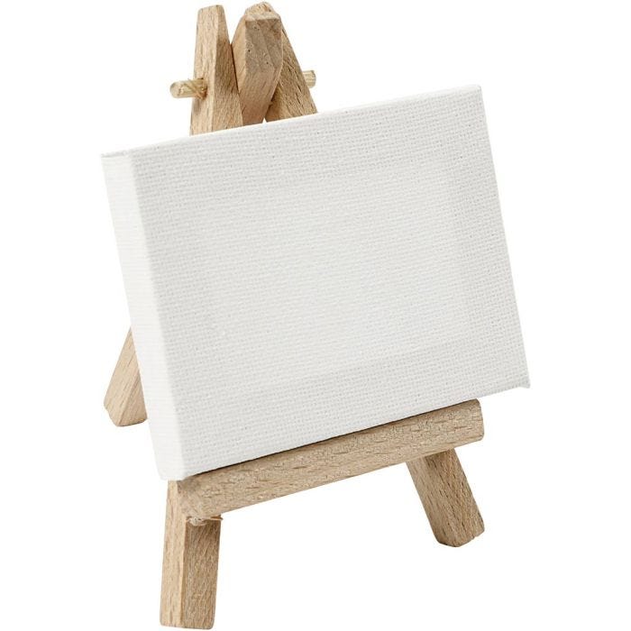 Taulupohja, koko 8x6x1 cm, valkoinen, 1 kpl