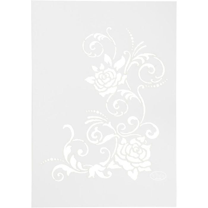 Taipuisa sabloni, kukat, A4, arkki 210x297 mm, 1 kpl