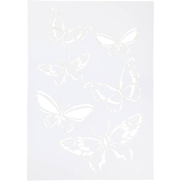 Taipuisa sabloni, perhoset, A4, arkki 210x297 mm, 1 kpl