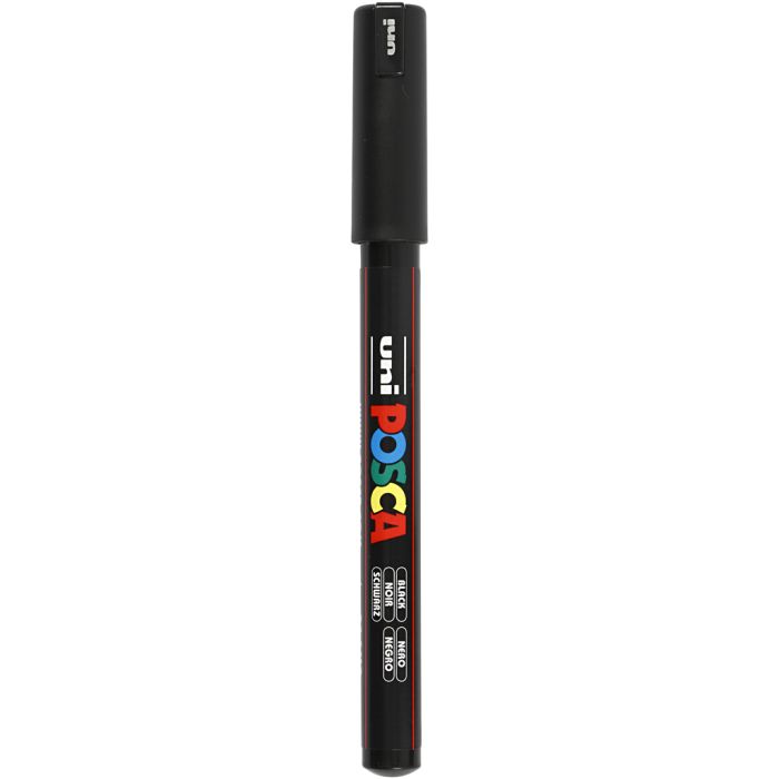 Posca Marker, nro PC-1MR, paksuus 0,7 mm, extrafine, musta, 1 kpl