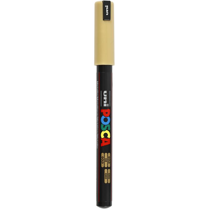 Posca Marker, nro PC-1MR, paksuus 0,7 mm, extrafine, kulta, 1 kpl