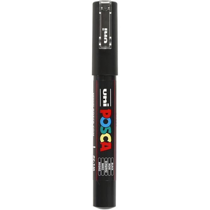 Posca Marker, nro PC-1M, paksuus 0,7 mm, extrafine, musta, 1 kpl