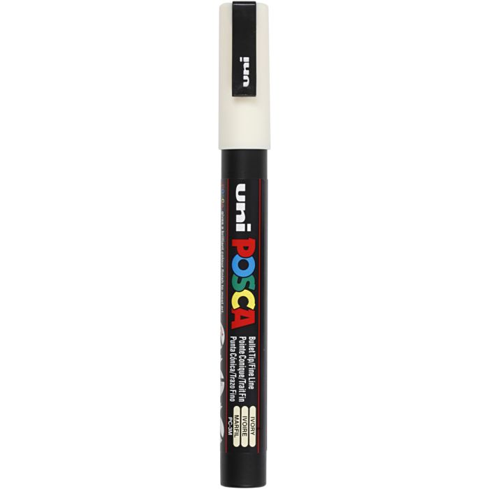 Posca Marker, nro PC-3M, paksuus 0,9-1,3 mm, fine, norsunluu, 1 kpl