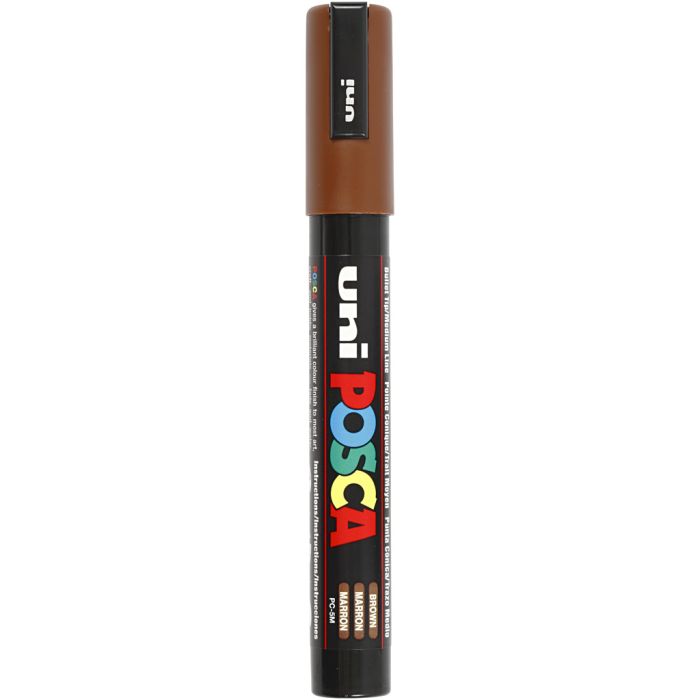 Posca Marker, nro PC-5M, paksuus 2,5 mm, medium, ruskea, 1 kpl