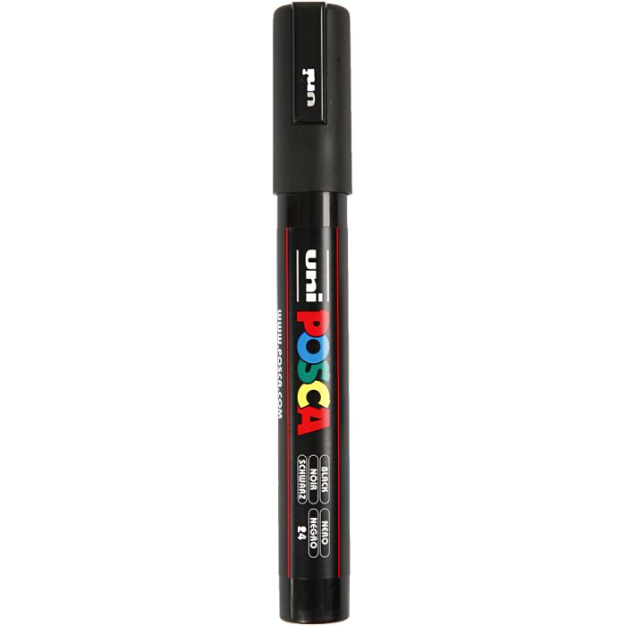 Posca Marker, nro PC-5M, paksuus 2,5 mm, medium, musta, 1 kpl