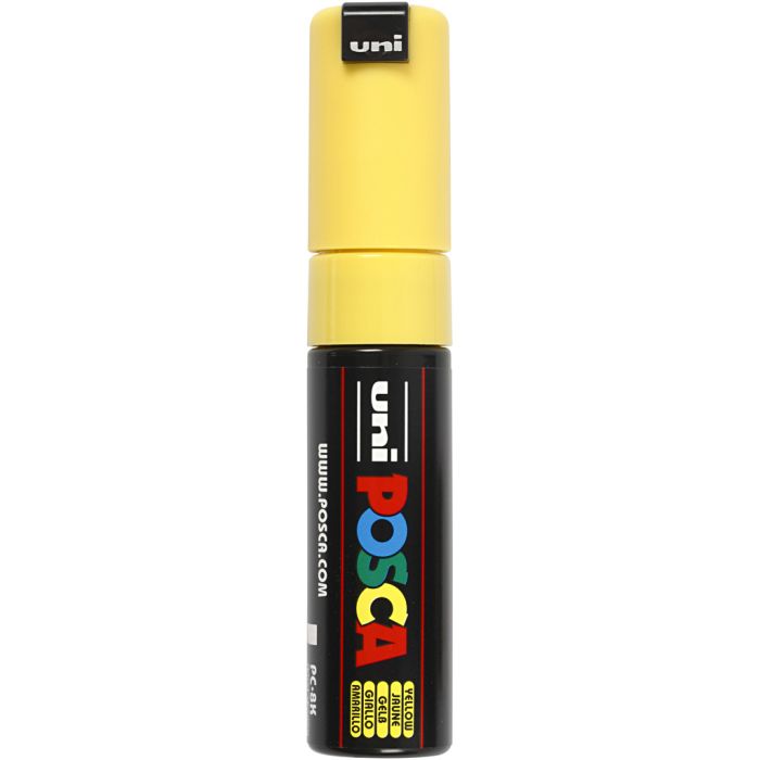 Posca Marker, nro PC-8K, paksuus 8 mm, broad, keltainen, 1 kpl
