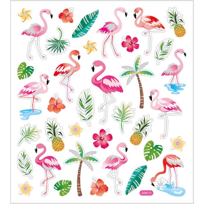 Tarrat, flamingot, arkki 15x16,5 cm, 1 ark