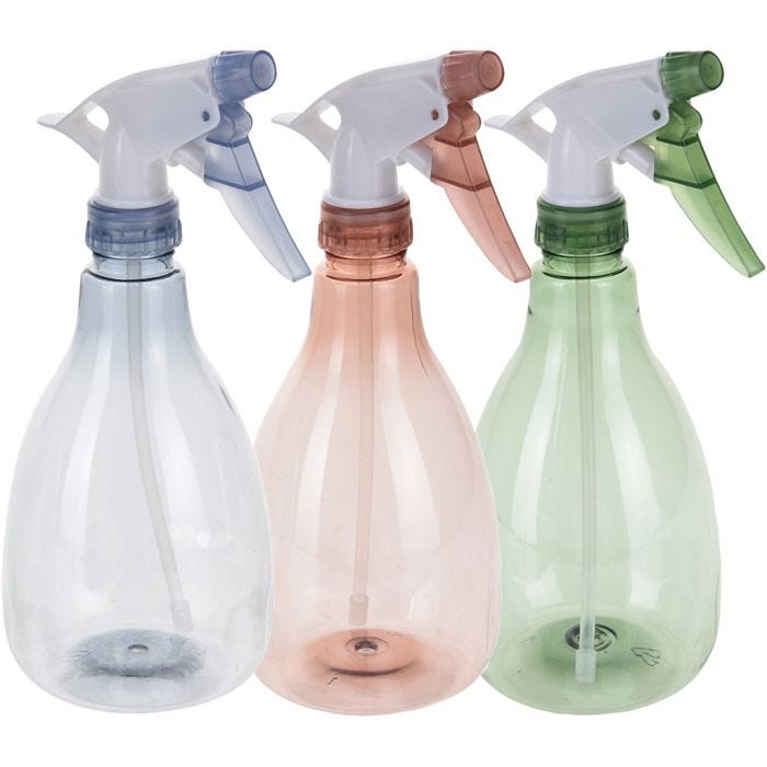 Suihkepullo, 650 ml, värilajitelma, 1 kpl