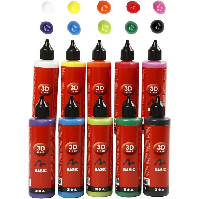 3D-kohovärilajitelma, värilajitelma, 10x100 ml/ 1 pkt