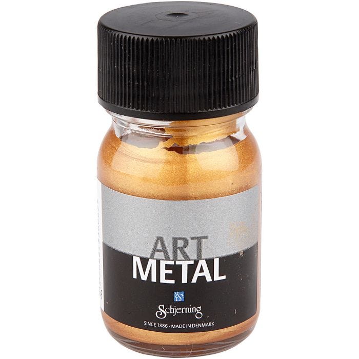 Askartelumaali Metallic, medium kulta(5104), 30 ml/ 1 pll