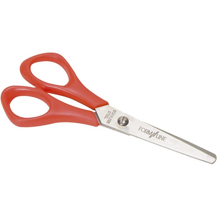 Koulusakset, Pit. 14 cm, pyöreäkärkiset, vasenkätiset, 12 kpl/ 1 pkt