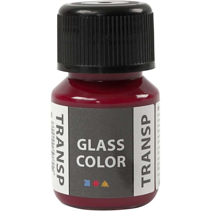 Glass Color Transparent lasimaali, pinkki, 30 ml/ 1 pll
