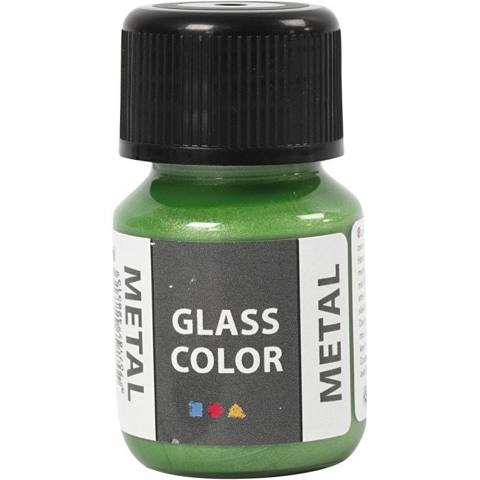 Glas Color Metal lasimaali, vihreä, 30ml/ 1 pll