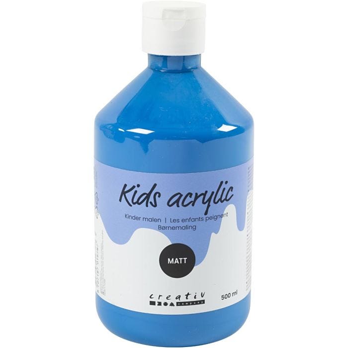 Akryylimaali Matta, perussininen, 500ml/ 1 pll