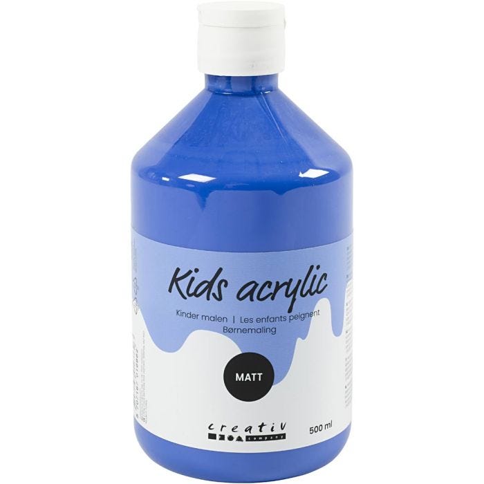 Akryylimaali Matta, sininen, 500ml/ 1 pll