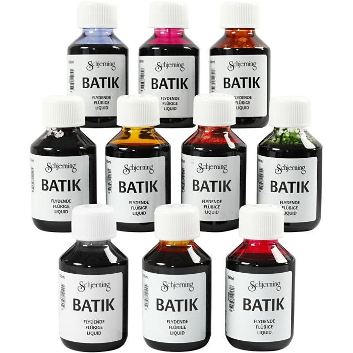 Tekstiiliväri, värilajitelma, 10x100 ml/ 1 pkt
