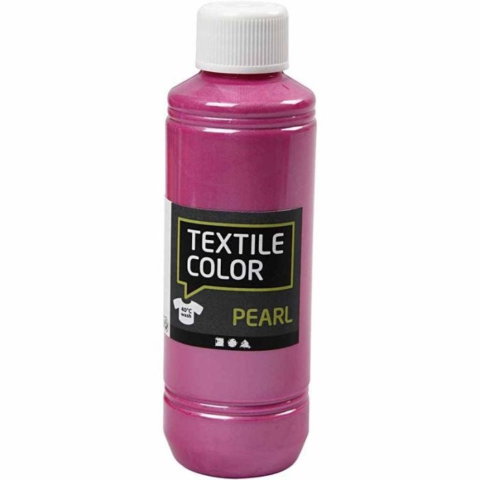 Tekstiiliväri, helmiäinen, syklaami, 250 ml/ 1 pll