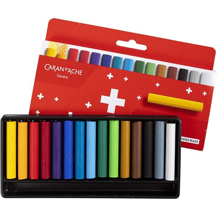 CARAN D’ACHE Neocolor 1, Junior, Pit. 5 cm, paksuus 8,5 mm, värilajitelma, 15 kpl/ 1 pkt