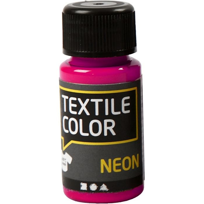 Tekstiiliväri, neonpinkki, 50 ml/ 1 pll