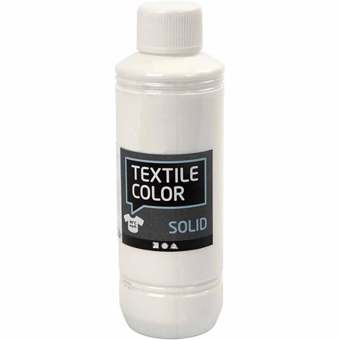 Textile Color Solid, peittävä, valkoinen, 250 ml/ 1 pll