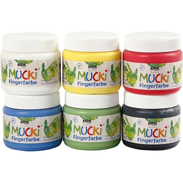 Mucki Sormiväri, värilajitelma, 6x150 ml/ 1 pkt