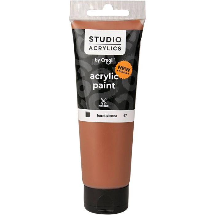 Creall Studio -Akryylimaali, peittävä, burnt sienna (67), 120ml/ 1 pll