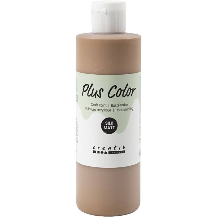 Plus Color- Askartelumaali, vaaleanruskea, 250ml/ 1 pll