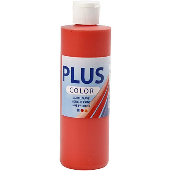 Plus Color- Askartelumaali, briljantin punainen, 250ml/ 1 pll