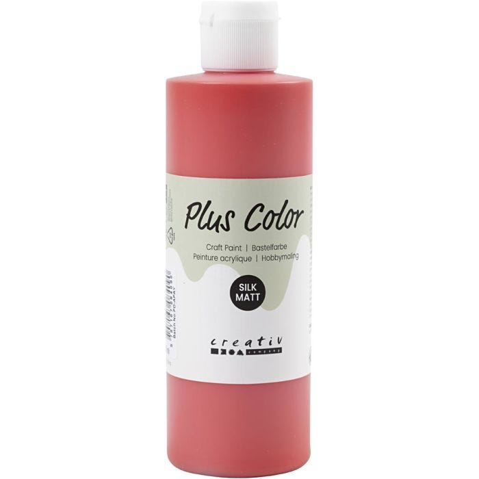 Plus Color- Askartelumaali, karmiininpunainen, 250ml/ 1 pll
