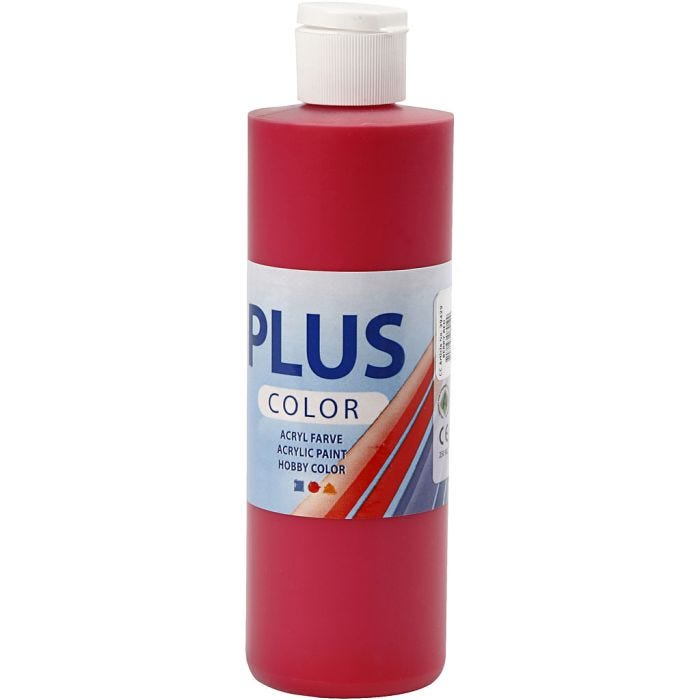 Plus Color- Askartelumaali, marjanpunainen, 250 ml/ 1 pll