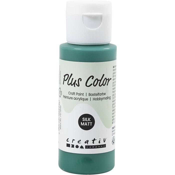 Plus Color- Askartelumaali, tummanvihreä, 60 ml/ 1 pll