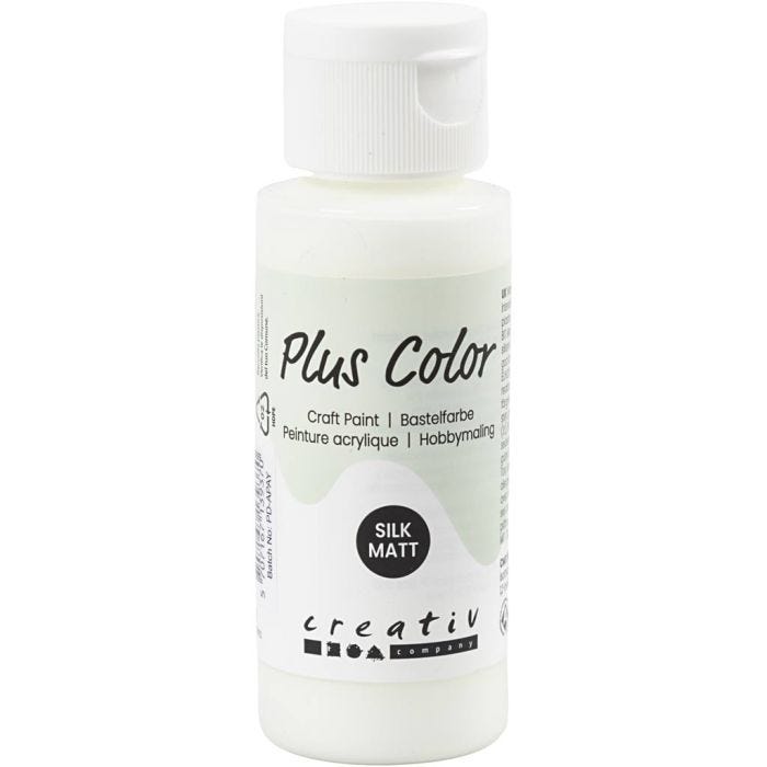 Plus Color- Askartelumaali, luonnonvalkonen, 60ml/ 1 pll