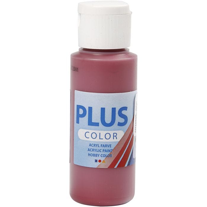 Plus Color- Askartelumaali, viininpunainen, 60 ml/ 1 pll