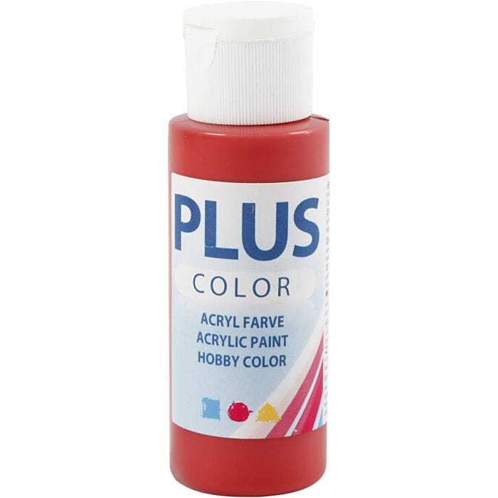 Plus Color- Askartelumaali, joulunpunainen, 60 ml/ 1 pll