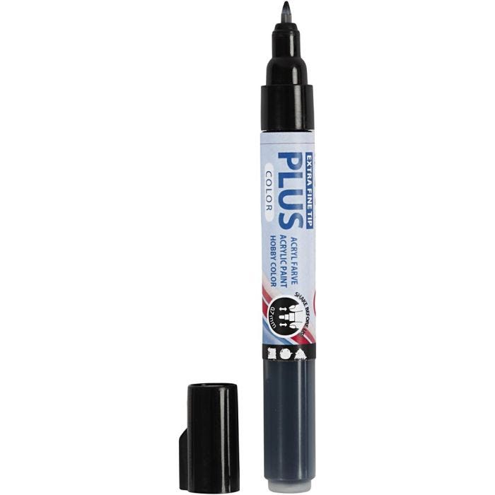 Plus Color -tussi, Pit. 14,5 cm, paksuus 0,7 mm, musta, 5,5 ml, 1 kpl