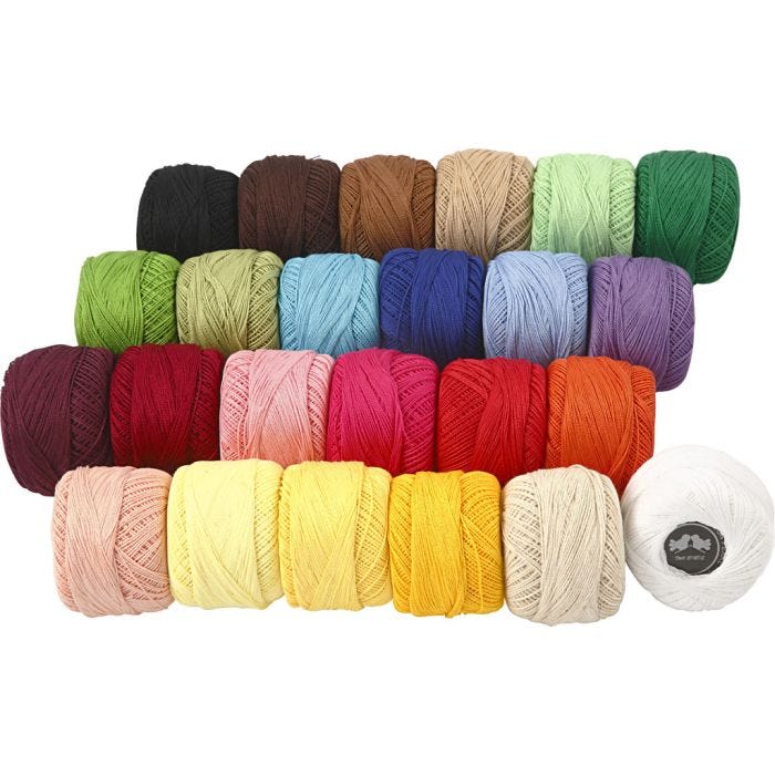 Puuvillalanka, värilajitelma, 24x20 g/ 1 pkt