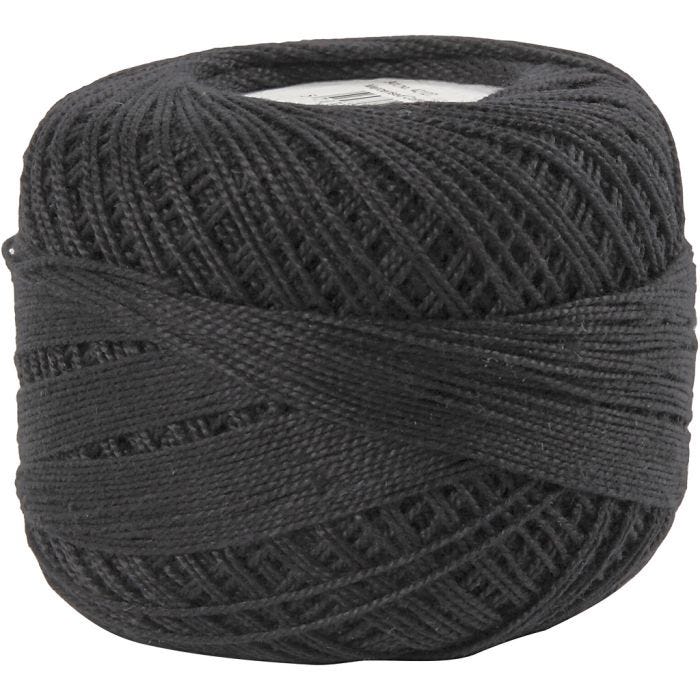 Puuvillalanka, musta, 20 g/ 1 kerä