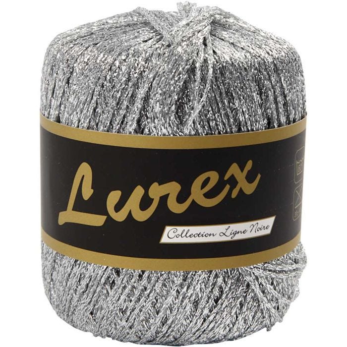 Lurexlanka, Pit. 160 M, hopea, 25g/ 1 kerä
