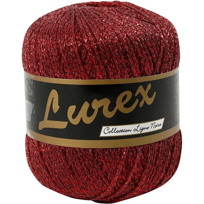 Lurexlanka, Pit. 160 M, punainen, 25 g/ 1 kerä