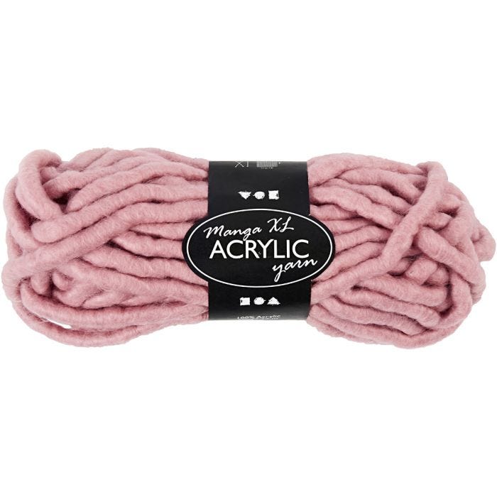 Paksu Akryylilanka, 17 M, manga, rosa, 200g/ 1 kerä