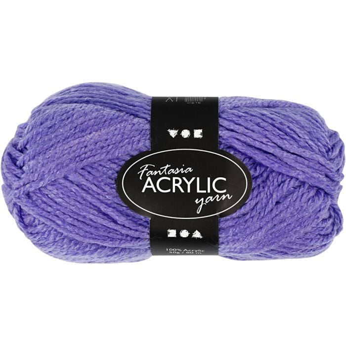 Fantasia-akryylilanka, 80 M, violetti, 50g/ 1 kerä