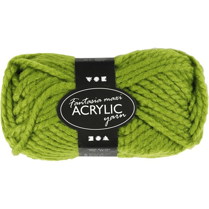 Fantasia-akryylilanka, Pit. 35 M, Maxi, vihreä, 50 g/ 1 kerä