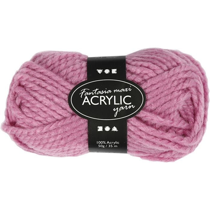 Fantasia-akryylilanka, Pit. 35 M, Maxi, rosa, 50 g/ 1 kerä