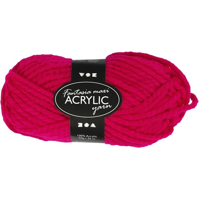 Fantasia-akryylilanka, Pit. 35 M, Maxi, fuchsia, 50 g/ 1 kerä