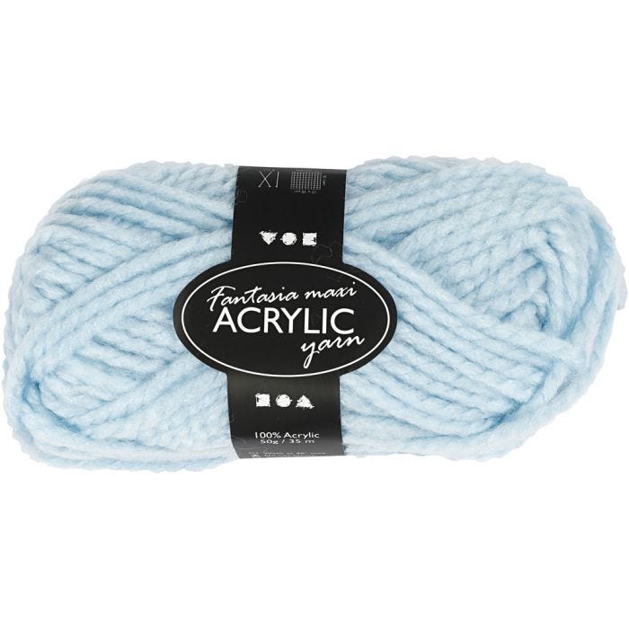 Fantasia-akryylilanka, 35 M, Maxi, vaaleansininen, 50g/ 1 kerä