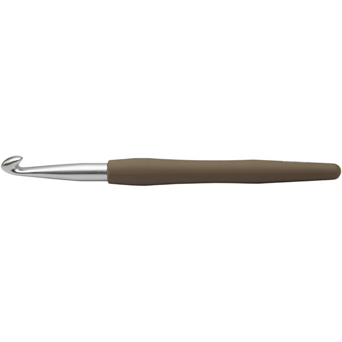 Virkkuukoukku, 8, Pit. 14,5 cm, koko 8 mm, ruskea, 1 kpl