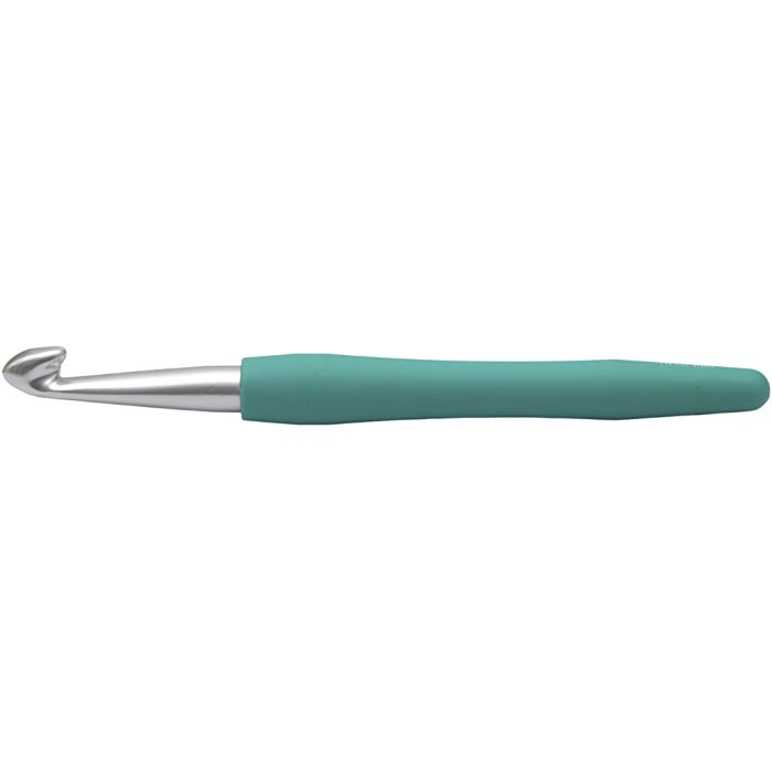 Virkkuukoukku, 10, Pit. 16 cm, koko 10 mm, vihreä, 1 kpl